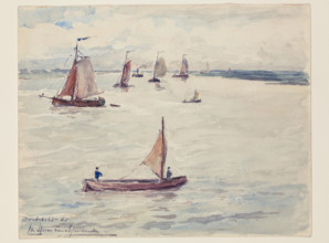 Ships near Dordrecht, 1887. Creator: Carel Nicolaas Storm.