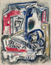 Building, New York, 1932. Creator: John Marin.