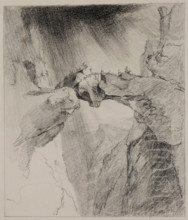 The Bridge of Fear, 1827. Creator: Thomas Cole.