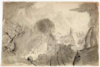 Study for Expulsion from the Garden of Eden, 1828. Creator: Thomas Cole.