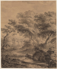 Classical Landscape with a Distant City, c1800s. Creator: Luigi Gasparini.