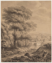Classical Landscape with a City, c1800s. Creator: Luigi Gasparini.
