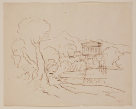 Landscape with Greek Temple, c1820-1848. Creator: Thomas Cole.