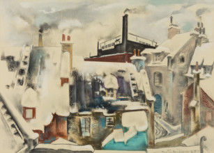 Winter, Quebec, 1925. Creator: Preston Dickinson.