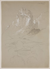 In the Simmenthal Pass, Switzerland, 1841. Creator: Thomas Cole.