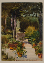 Mrs. Thayer's Garden, Massachusetts, c1885. Creator: John Singer Sargent.