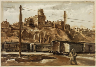 In Hoboken, 1940. Creator: Reginald Marsh.