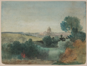 Saint Peter's Seen from the Campagna, c1850. Creator: George Inness.