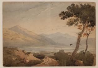 Landscape with Mountain Lake, c1820-1865. Creator: David Claypoole Johnston.