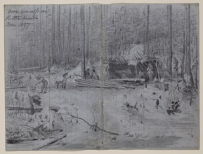 Our Camp on Kettle River, January 1857, c1857. Creator: Eastman Johnson.