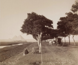 Road to the Pyramids, Giza, after 1868. Creator: Hippolyte Arnoux.