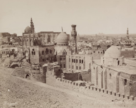 Panoramic View of Cairo Looking toward Giza, 19th century. Creator: Zangaki.