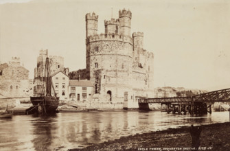 Eagle Tower, Caernarvon Castle, between 1870 and 1880. Creator: James Valentine.