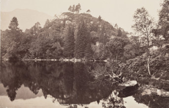 Loch Katrine, looking to Roderick Dhu's Watch Tower, between 1870 and 1880. Creator: George Washington Wilson.