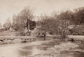 Haddon Hall from the River, Derbyshire, between 1870 and 1880. Creator: George Washington Wilson.