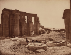 The Ramesseum. Luxor, West Bank (Thebes), c1869. Creator: Unknown.