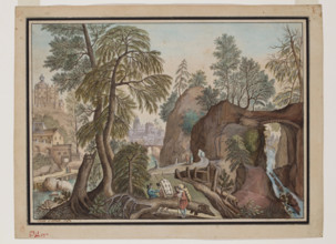 Fantastic Landscape with Peddlars, 1793. Creator: Felix Cavalli.