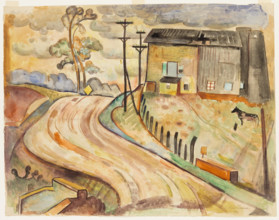 Gray Silos, 1936. Creator: William Sommer.