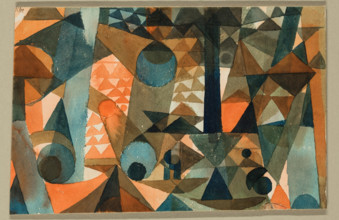 Translucencies, Orange-Blue, 1915. Creator: Paul Klee.