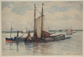 The Maas off Dordrecht, 1885. Creator: Carel Nicolaas Storm.