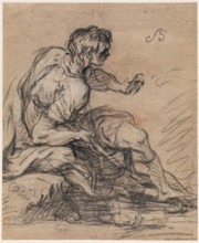 Seated Shepherd, 18th century. Creator: Unknown.