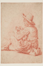 A Young Man Playing Cards, 17th century. Creator: Gerard Terborch II.