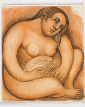 Woman Holding Grain, 1932. Creator: Diego Rivera.