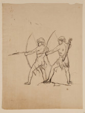 Figures with Bows and Arrows, c1820-1848. Creator: Thomas Cole.