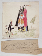 Courting Scene, c1890. Creator: White Buffalo.