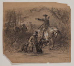 Major Washington on his Mission to the French Commander, late 19th century. Creator: Felix Octavius Carr Darley.