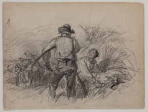 Two Men, late 19th century. Creator: Felix Octavius Carr Darley.