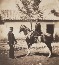 Omar Pacha and Col. Simmons Attached to the Turkish Head Quarters, c1855. Creator: Roger Fenton.