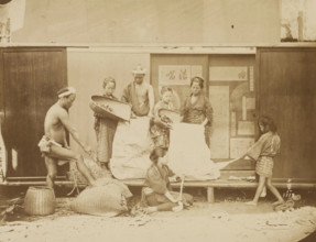 Filling Mattresses, 1884. Creator: Unknown.