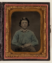 Untitled (Portrait of a Boy in a Blue Shirt), 19th century. Creator: Unknown.