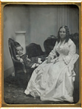 Woman in White with her Young Son, c1850. Creators: Albert Sands Southworth, Josiah Johnson Hawes.