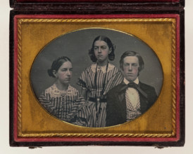Group Portrait with Three Figures, between 1850 and 1860. Creator: Unknown.