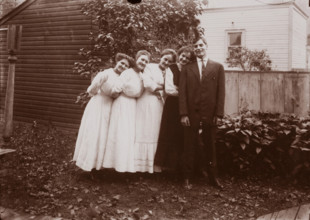 Untitled (Herbert Hotter and Girlfriends, Detroit, Michigan), between 1910 and 1935, printed c1975. Creator: Wendell Hotter.