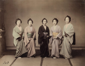 Formal Portrait of Five Women, c1885. Creator: Unknown.