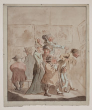 An Exhibition of Paintings, late 18th century. Creator: Unknown.