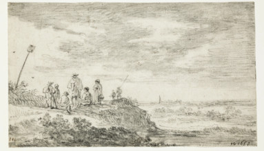 Dune Landscape with Figures, 1653. Creator: Jan van Goyen.