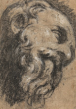 Study after Michelangelo's Saint Damian, c.between 1545 and 1550. Creator: Jacopo Tintoretto.