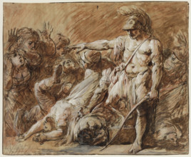 Odysseus Ordering Telemachus to Cleanse the Hall of the Dead, c1781. Creator: Jacques Gamelin.