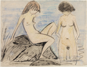 Two Bathers, between 1928 and 1930. Creator: Otto Mueller.