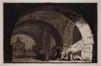 A Vast Crypt with Tombs, between 1758 and 1823. Creator: Felice Giani.