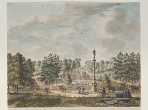 The Amphitheater at Cleves with the Statue of the "Iron Man", 1746. Creator: Jan de Beyer.