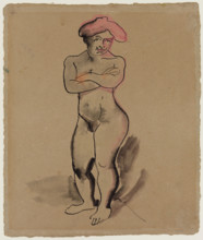 Standing Female Nude, c1910. Creator: Max Pechstein.