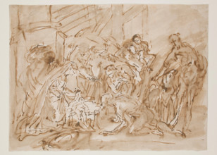 Adoration of the Shepherds, 17th century. Creator: Antonio Balestra.