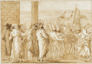 Punchinello Carried in Triumph in a Procession, between 1797 and 1800. Creator: Giovanni Domenico Tiepolo.