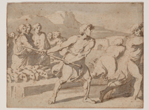 Moses and the Daughters of Jethro, between 1775 and 1780. Creator: Louis Adrien Masreliez.