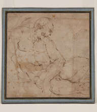 Nude Man Asleep, between 1540 and 1549. Creator: Luca Cambiaso.